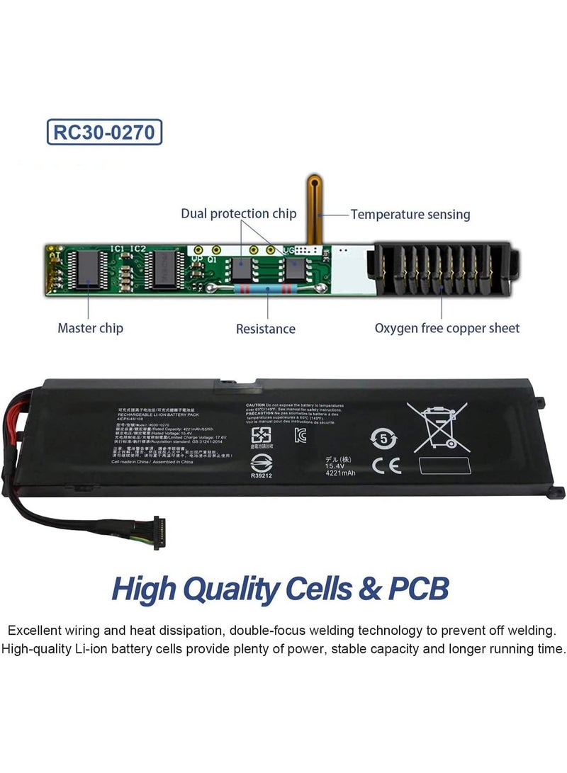 Terabyte 15.4V 4221MAH-65WH RC30-0270 RZ09-0270 Battery Compatible for Razer Blade 15 Base 2018 Series: - Image 3