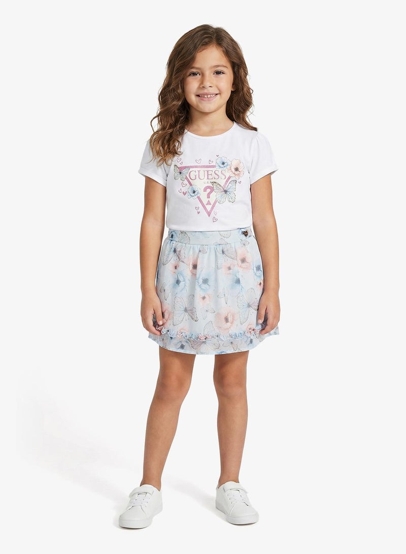 GUESS Infant Crew Neck T-Shirt And Skirt Set - Image 1
