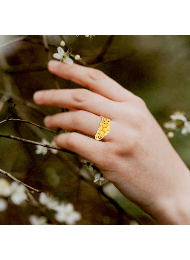 BAFLEH JEWELLERY Radiant in Yellow Gold 22kt Flower Ball Ring  - Image 3