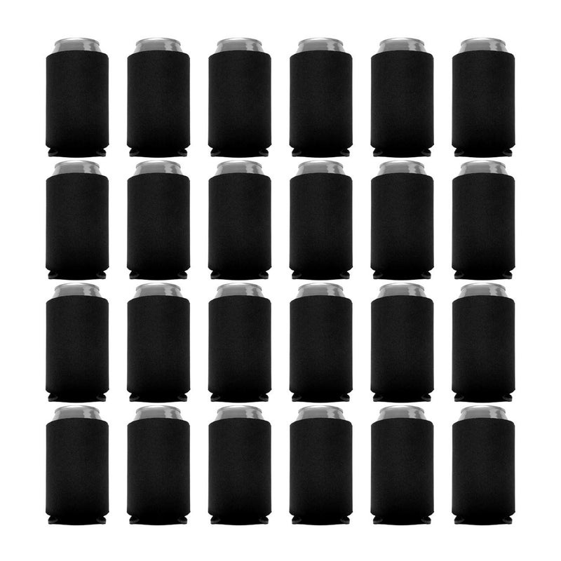 Can Cooler Sleeves Blank Poly Foam 24 Black