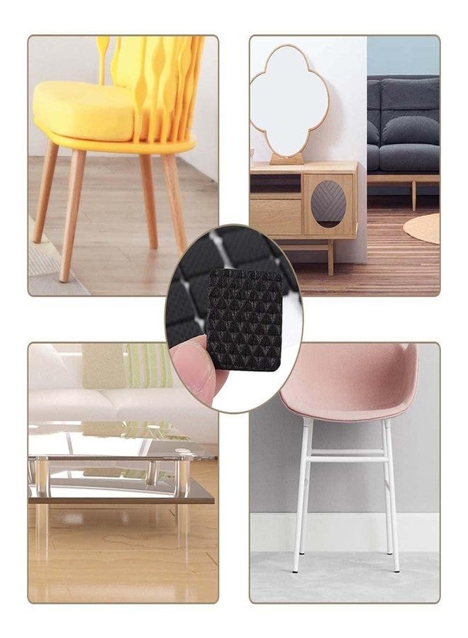 OCONDA Siara Rubber Self Adhesive Square Felt Pads Non Skid Floor Protector Furniture Sofa Furniture Chair Balance Pad Noise Insulation Floor Bumper Color: Black - 48 Pcs (48 Pcs Square F.P) - Image 5
