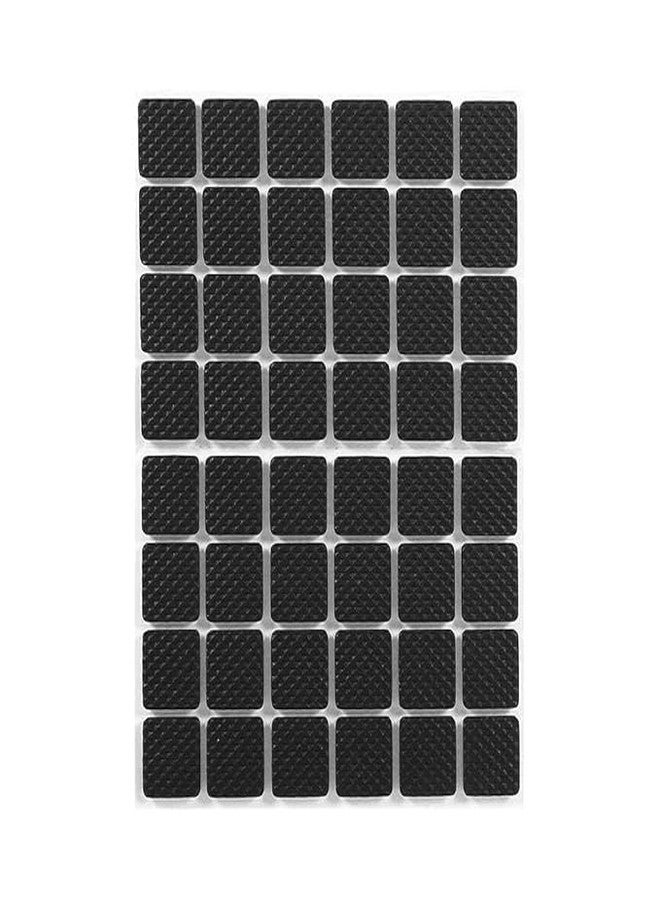 OCONDA Siara Rubber Self Adhesive Square Felt Pads Non Skid Floor Protector Furniture Sofa Furniture Chair Balance Pad Noise Insulation Floor Bumper Color: Black - 48 Pcs (48 Pcs Square F.P) - Image 1