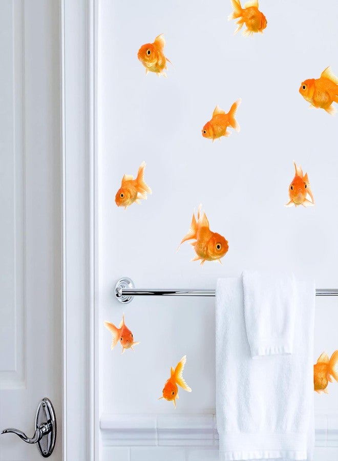 iinuu Gold Fish Stickers for Shower Curtain, Goldfish Wall Decals - Image 1