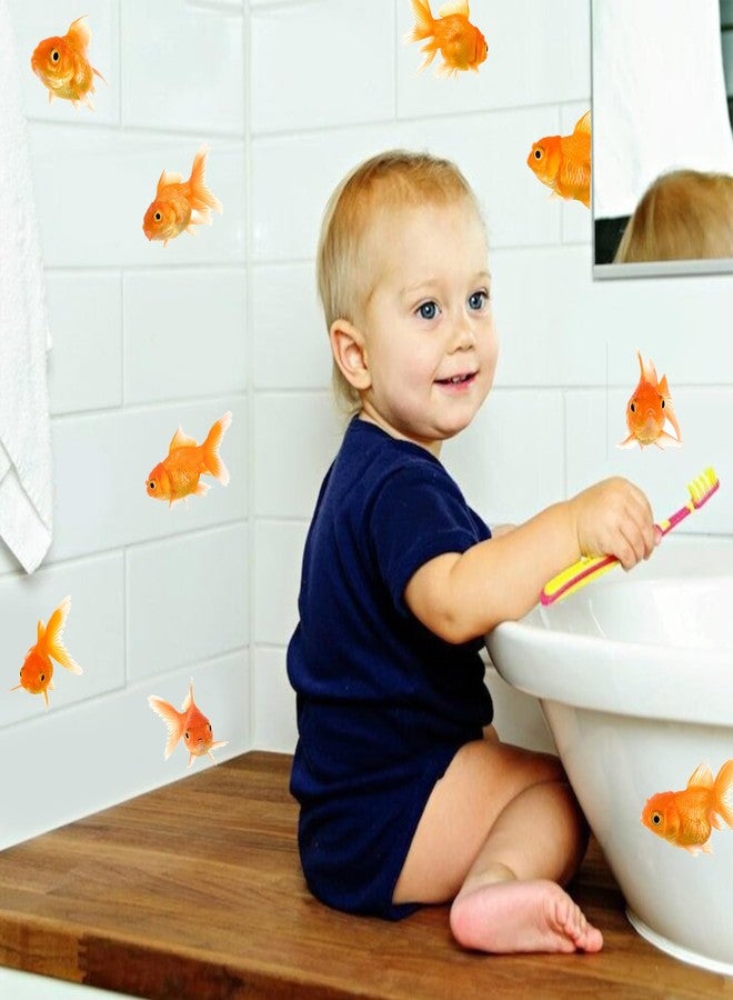 iinuu Gold Fish Stickers for Shower Curtain, Goldfish Wall Decals - Image 4