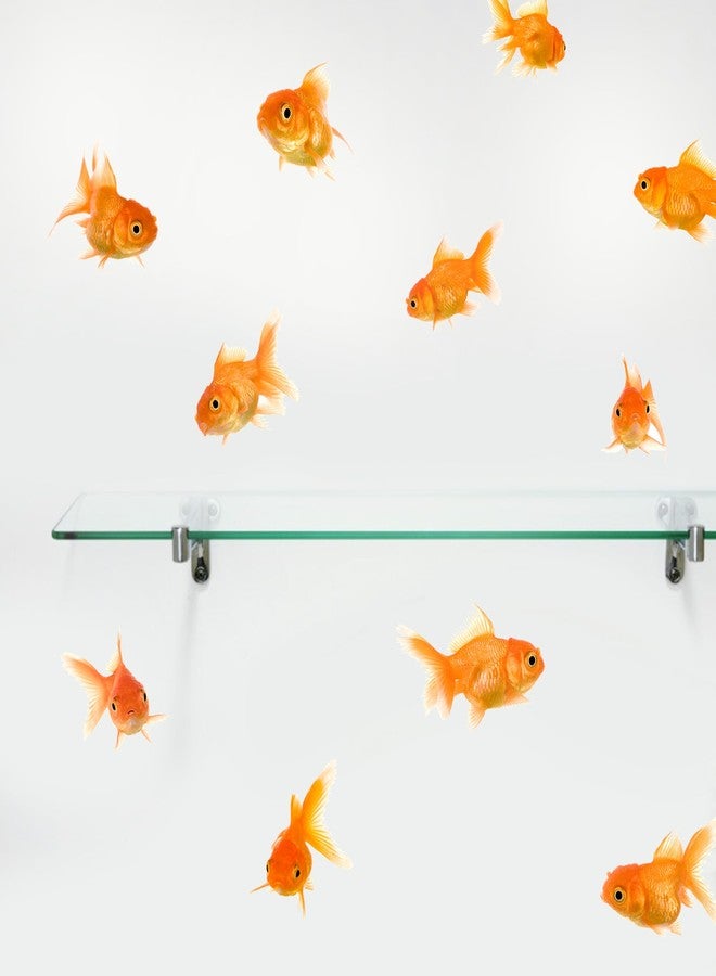 iinuu Gold Fish Stickers for Shower Curtain, Goldfish Wall Decals - Image 2