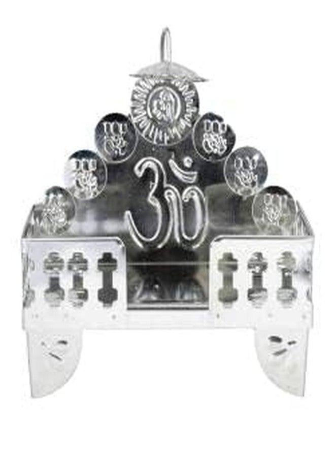 ZOVUTA Steel Singhasan for Deities Idol Laddu Gopal Singhasan for Janamashtmi Pooja,Aasan/Stand Seating for Religious Spiritual & All God Idol