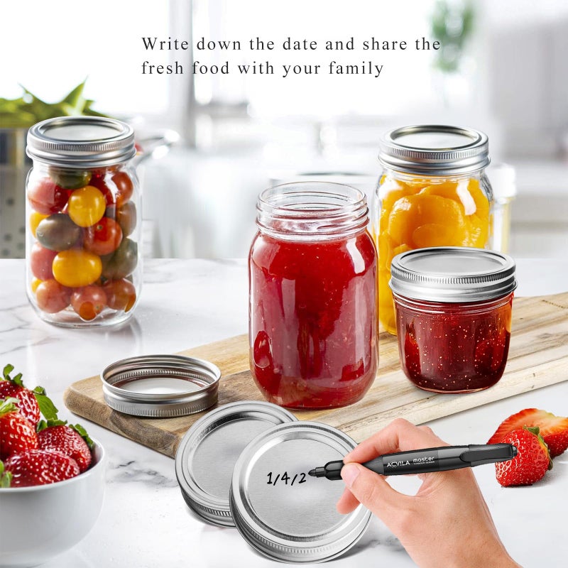 SKERYBD 36 Pcs Regular Mouth Canning Lids  Lids For Mason Jar  Split-Type - Image 5