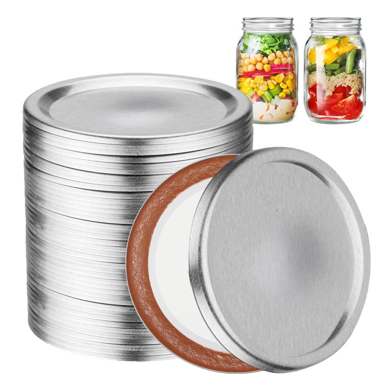 SKERYBD 36 Pcs Regular Mouth Canning Lids  Lids For Mason Jar  Split-Type - Image 1
