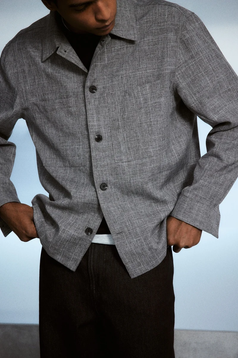 اتش اند ام جاكيت خفيف بقصّة عادية