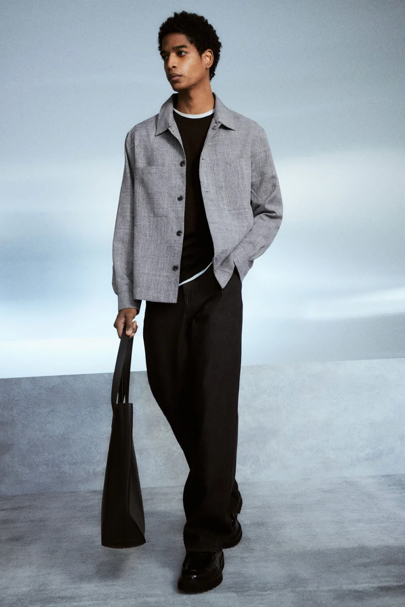 اتش اند ام جاكيت خفيف بقصّة عادية