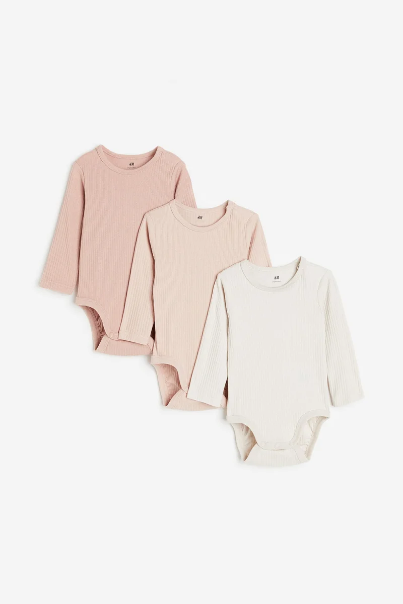 اتش اند ام 3-Pack Ribbed Bodysuits
