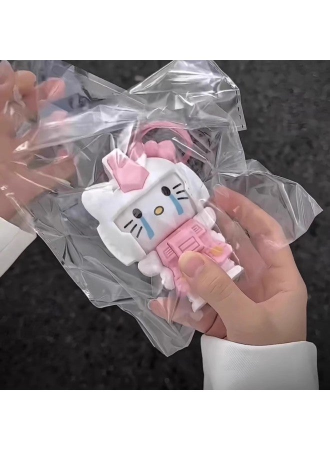 Mecha Hellokitty Expression Bag Face-changing Cartoon Toy Gundam Decoration Creative Keychain Bag Pendant-Color:Face Changing Kt Cat - Image 5
