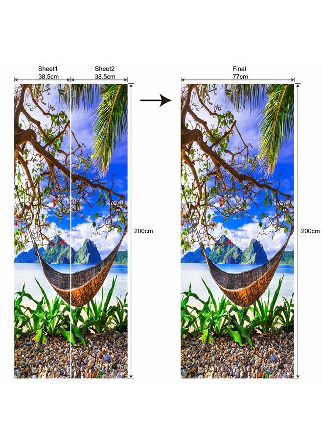 Special Price Scenery Series Decorative Stickers 3D Simulation Door Stickers Removable Wall Stickers Bedroom Living Room Renovation PVC Wallpaper - Image 1