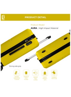 AURA ABS HARD TROLLEY 20,24,28 inch 3 Piece Set YELLOW - pzsku/Z38A2141D8C50B339B2D2Z/45/_/1738138013/9c34d1bc-065e-48ee-a143-b394dd05a647