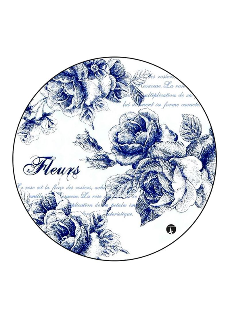 RKN Flowers Printed Mouse Pad Round  Multicolour