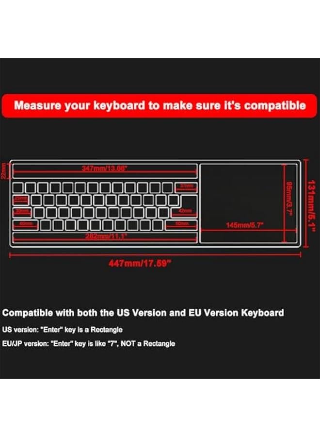 Arabest Universal Keyboard Protector Cover for Standard Desktop Keyboards - Clear, Anti-Dust, Waterproof, Reusable - Fits 104/107 Keys - Image 2