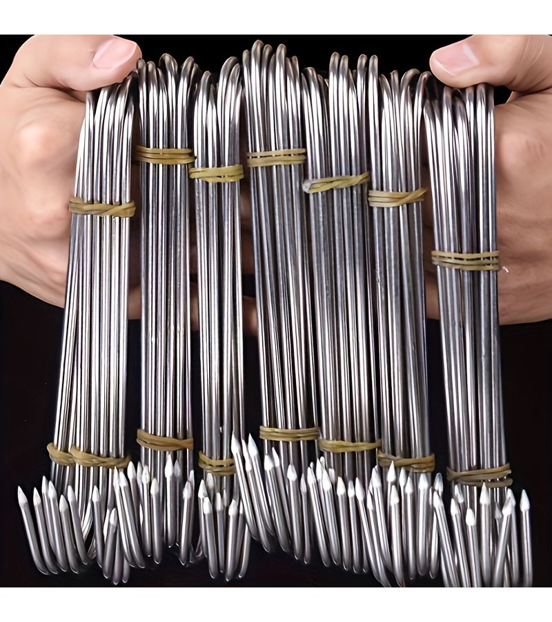 60Pcs Stainless Steel Meat Hooks Heavy Duty Set for Beef Ham Turkey Hot Cold Smoking - Image 2