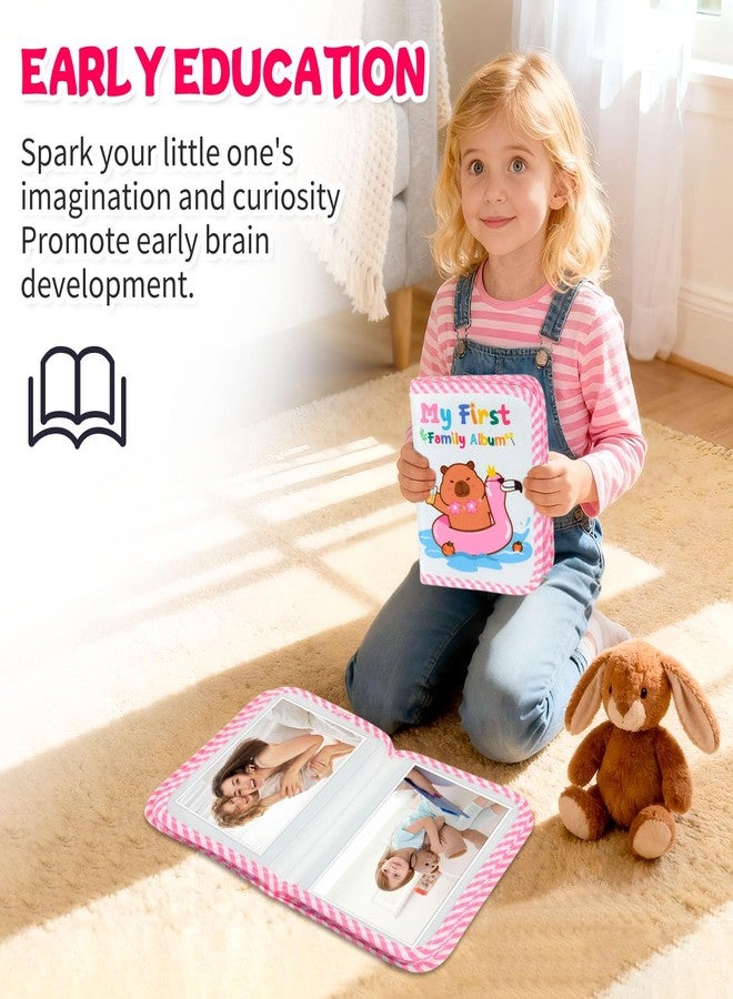 Jenlan Capybara Baby Photo Album - My First Family Album Book Holds 17 4x6 Photos | Soft Cloth Baby Memory Book for Newborn Toddlers, Baby Shower Birthday Gifts, Family Memory Keeper - Image 5