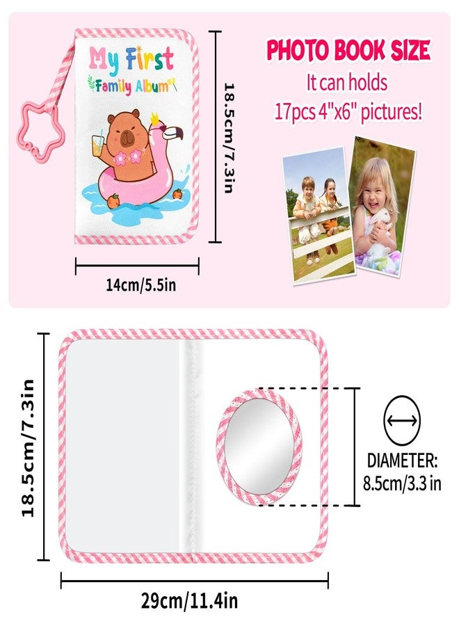 Jenlan Capybara Baby Photo Album - My First Family Album Book Holds 17 4x6 Photos | Soft Cloth Baby Memory Book for Newborn Toddlers, Baby Shower Birthday Gifts, Family Memory Keeper - Image 2