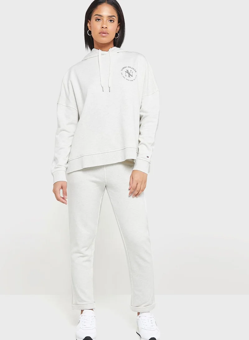 TOMMY HILFIGER Drawstring Detail Logo Hoodie