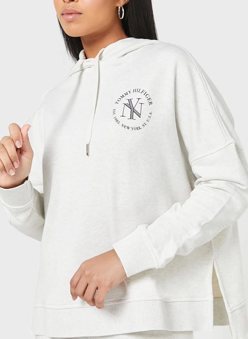 TOMMY HILFIGER Drawstring Detail Logo Hoodie