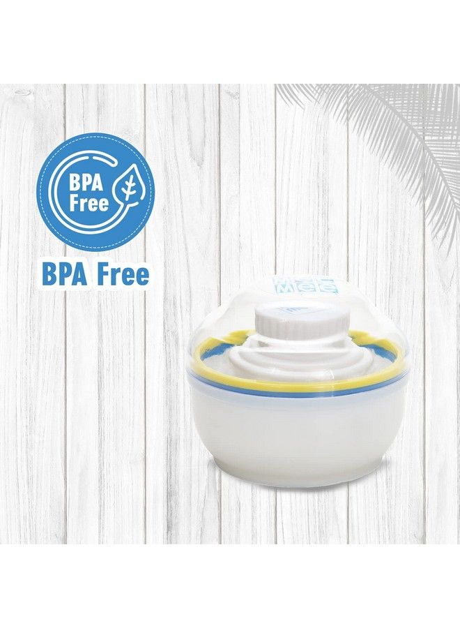mee mee Portable Powder Puff With Box Holder Container For New Born And Kids Face And Body (Regular Light Blue) - Image 5