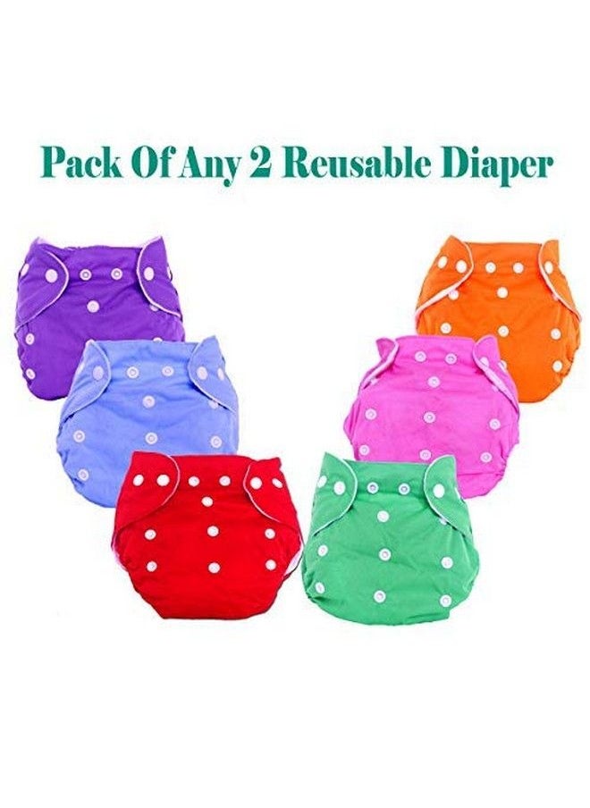 The Little Lookers Baby Cloth Diapers Cotton Pocket Diapers Adjustable Reusable & Washable Cloth Nappies For Newborn Babies Infants Toddlers ; Age 0 To 18 Months ; Pack Of 2 (Random Color)  - Image 5