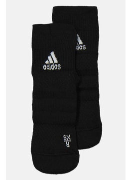 Adidas جوارب رجالية بتقنية Tech Fit، زوج واحد، أسود  - Image 1
