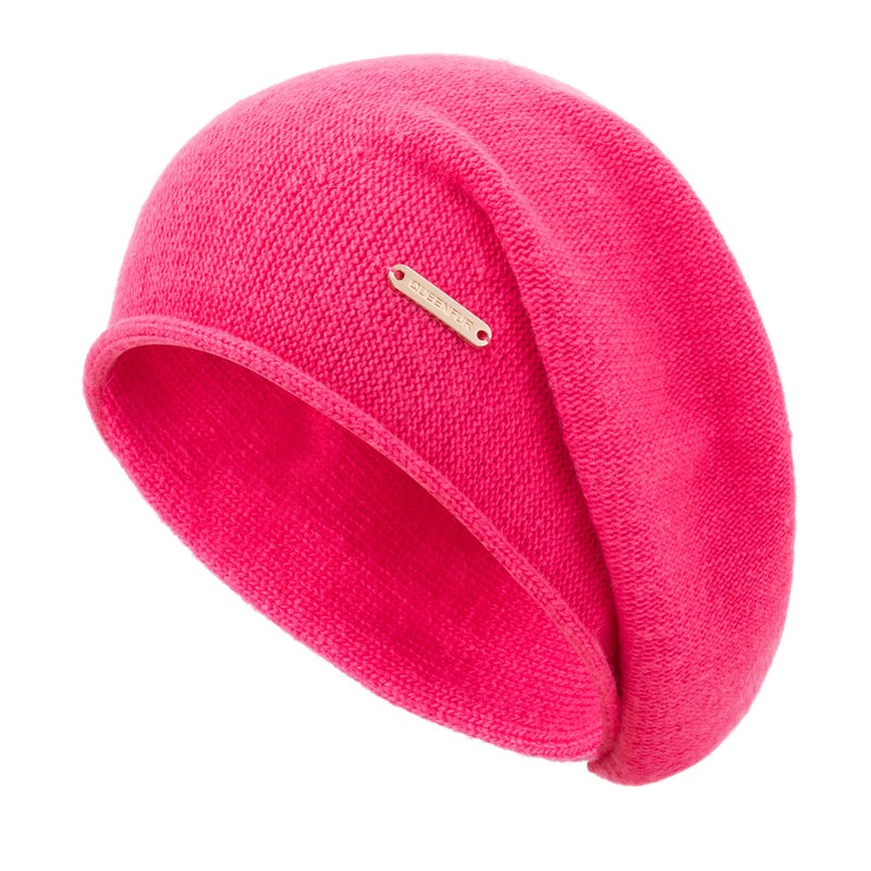QUEENFUR Knit Slouchy Beanie Hats for Women Cashmere Ski Cap Knitted Wool Soft Warm Winter Hat - Image 1