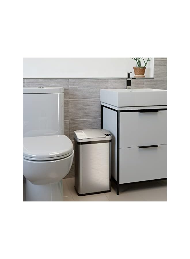 Raxoom 4 Gallon Sensor Trash Can with Odor Filter and Fragrance, Touchless Automatic Stainless Steel Waste Bin, Perfect for Office and Bathroom - Image 4