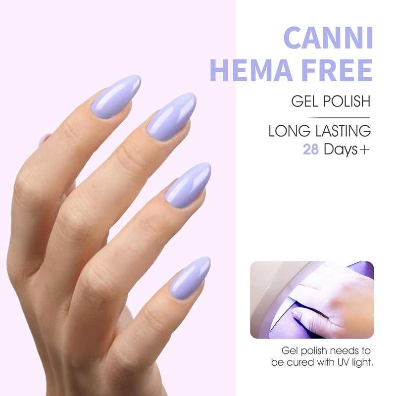 CANNI 9ml HemaFree Gel Nail Polish Set 6Pcs Nail Gel Manicure Kit Soak Off LED Polish DIY at Home Salon Gifts for Women Girls 2305 - Image 4
