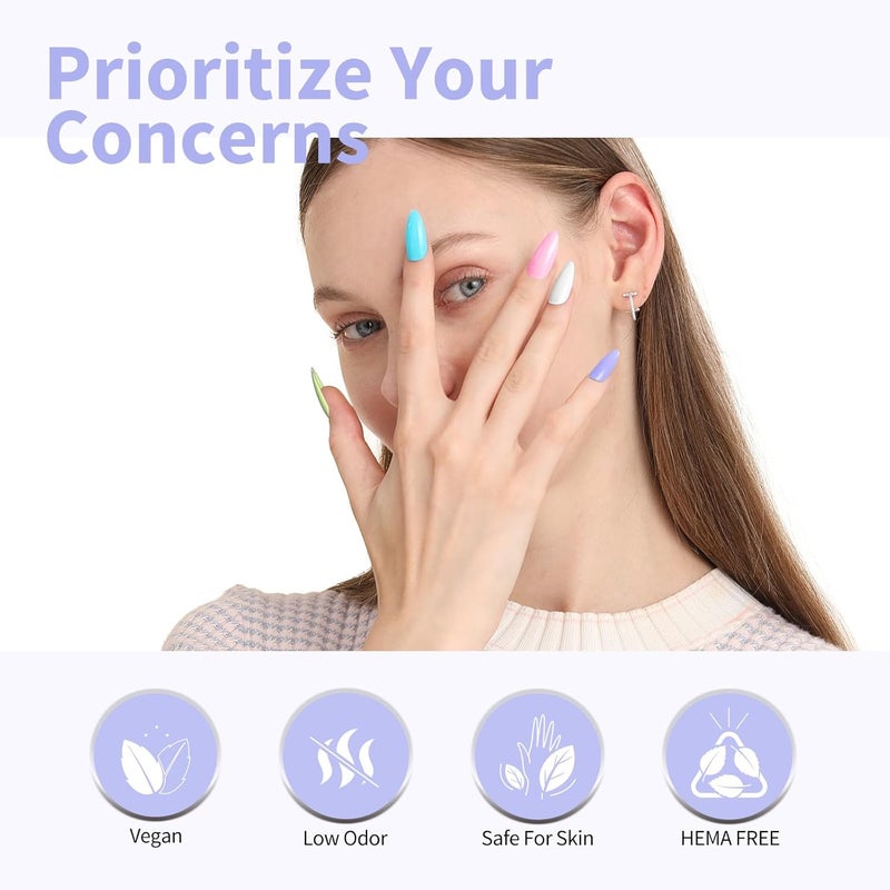 CANNI 9ml HemaFree Gel Nail Polish Set 6Pcs Nail Gel Manicure Kit Soak Off LED Polish DIY at Home Salon Gifts for Women Girls 2305 - Image 3