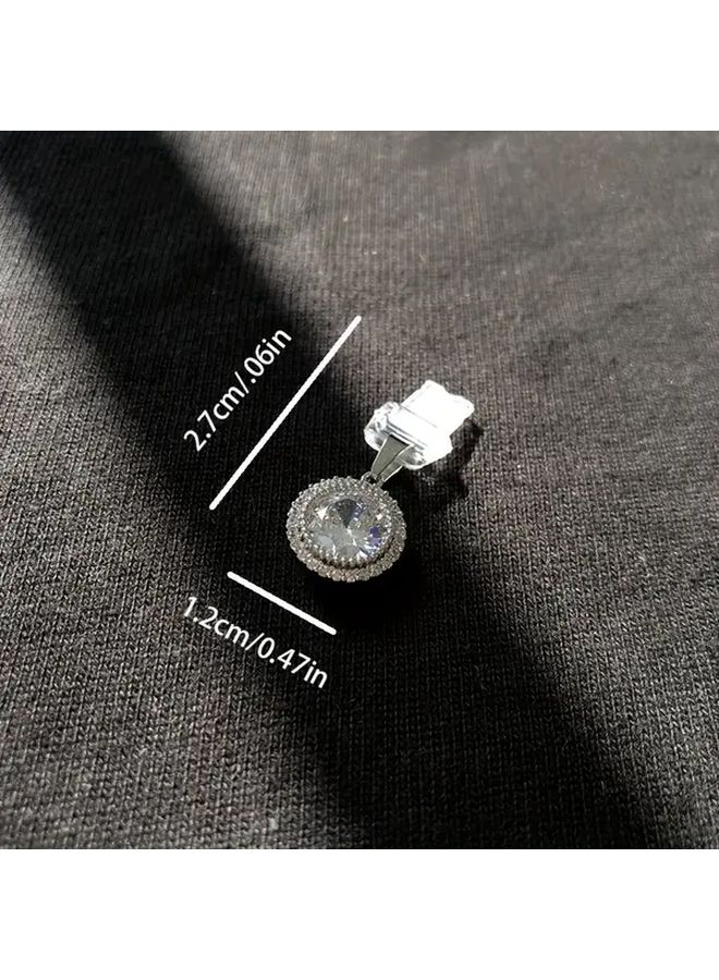 Silvery Zirconia Phone Charging Port Dust Plug Compatible with iPhone 6 to 14 Models - Image 3