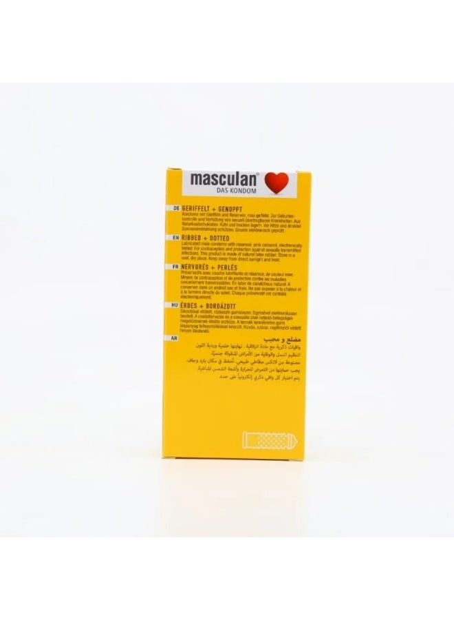 Masculan Condoms - 10 Ribbed and Squidgy - Image 2