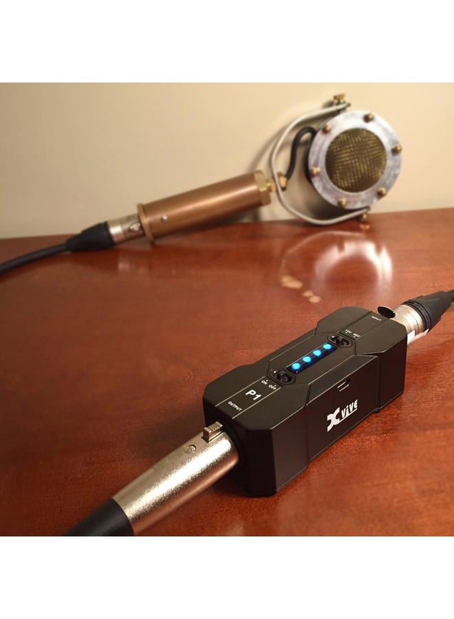 Xvive P1 Phantom Power Supply for Microphone Preamp,Condenser Microphones,Shotgun Mic,with XLR Cable - Image 5
