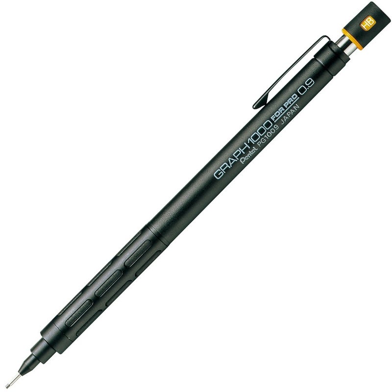 Pentel قلم رصاص برو درافتينغ من بنتل غراف 1000 - 0.9 مم، أسود - Image 1