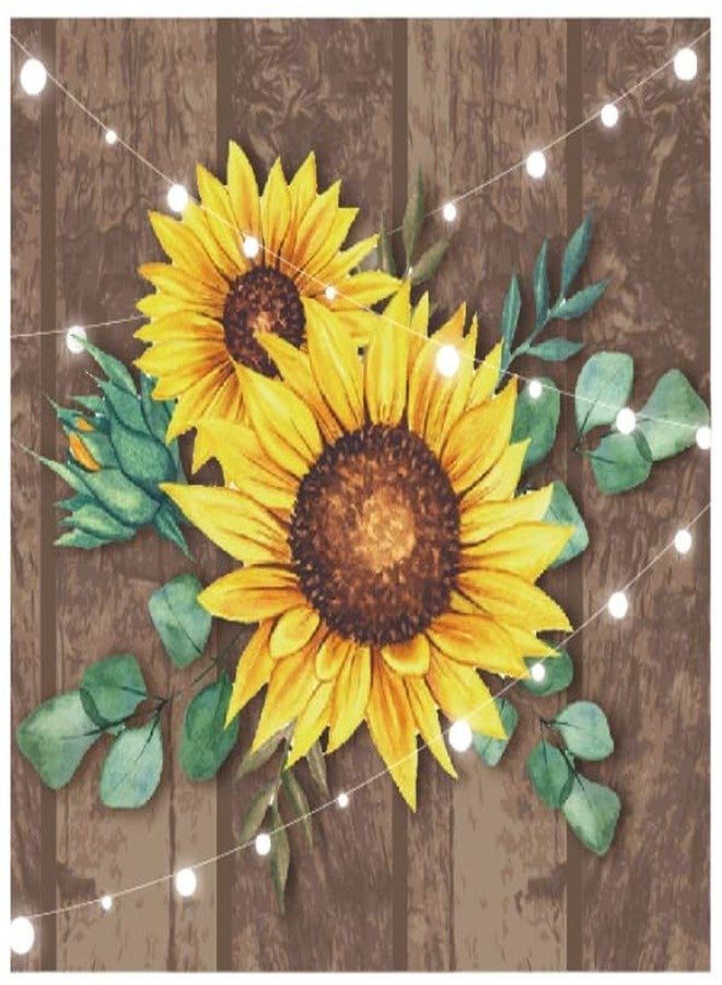 Lide Road Sunflower Wood Grain Plates and Napkins Serves 24 Gusets 64 Pcs Sunflower Party Decorations Disposable Tableware Set Paper Dinner Dessert Cake Plates Napkins for Sunflower Wood Grain Party Supplies - Image 5