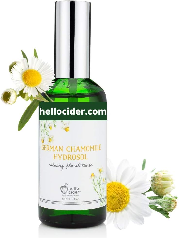 Chamomile HYDROSOL FACE Toner  Organic Floral Water to Hydrate Calm  Sooth Sensitive Skin Prevent Acnes Restore pH All Skin Types  Children USA Made  Hello Cider