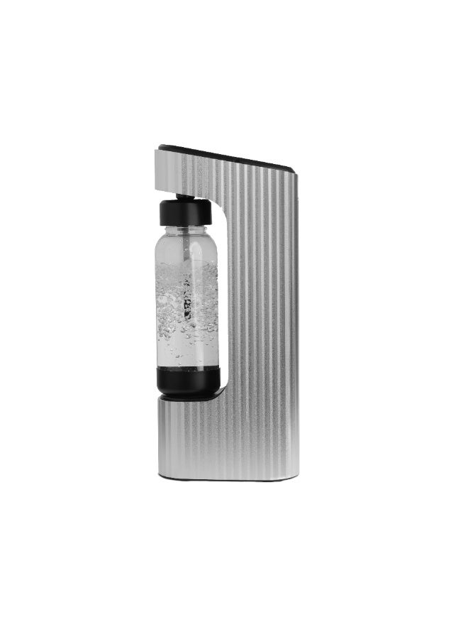 Seleo QARBO Soda Maker, Modern Italian Design, Aluminium Body with Anodised Finish, BPA-Free Bottle with Airplus Cap, Silver. - Image 3