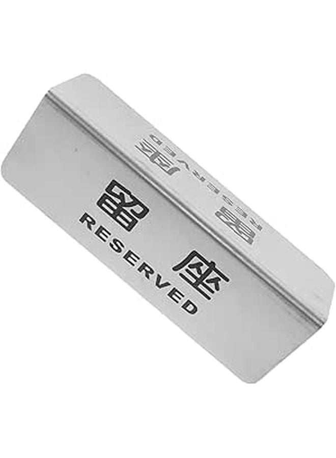 Double Sided Stainless Steel Reserved Sign Table Number Card For Restaurant Hotel Dining Conference Room - Image 1