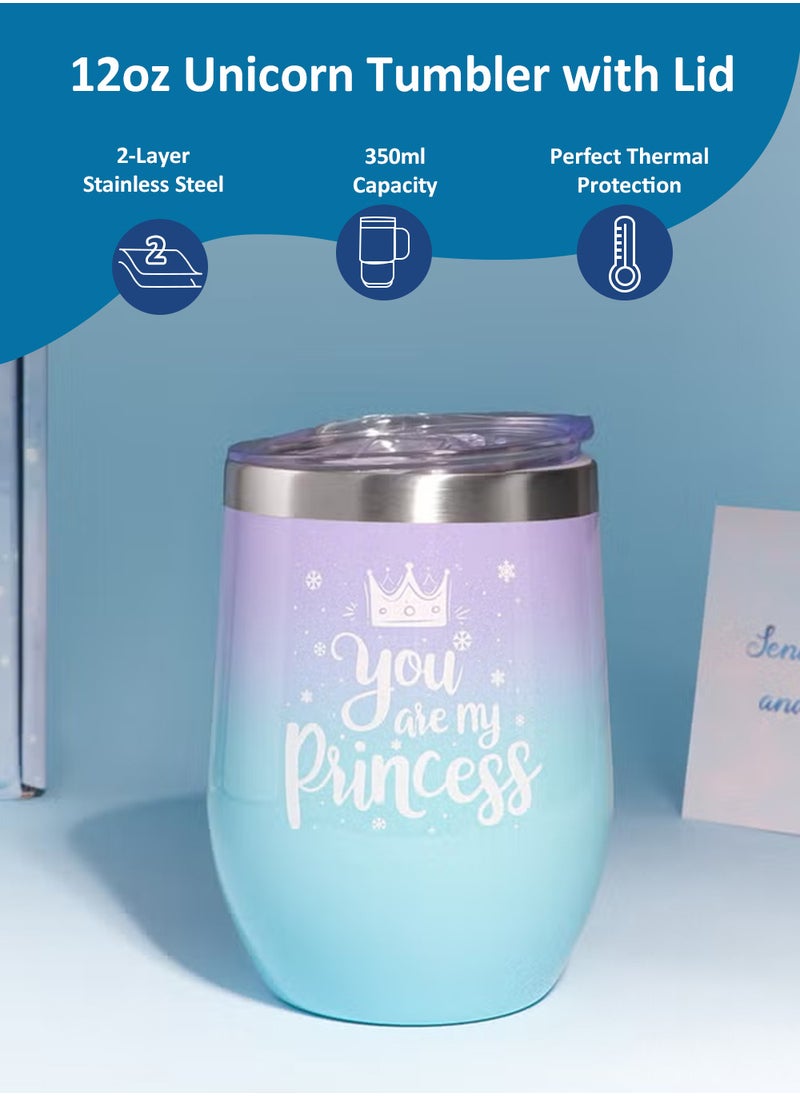 EzzySo 10 Piece Princess Gift Set Gift Set for Girls, Birthday Gifts, Back-to-School Gifts, Graduation Gifts, and Girls' Toys for Ages 4 to 18  Set Creative Blue Gifts  - Image 5