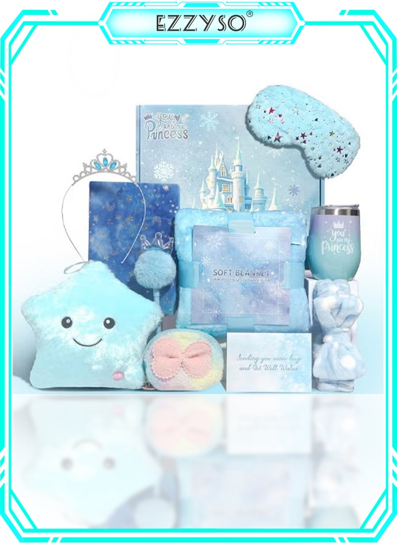 EzzySo 10 Piece Princess Gift Set Gift Set for Girls, Birthday Gifts, Back-to-School Gifts, Graduation Gifts, and Girls' Toys for Ages 4 to 18  Set Creative Blue Gifts  - Image 1