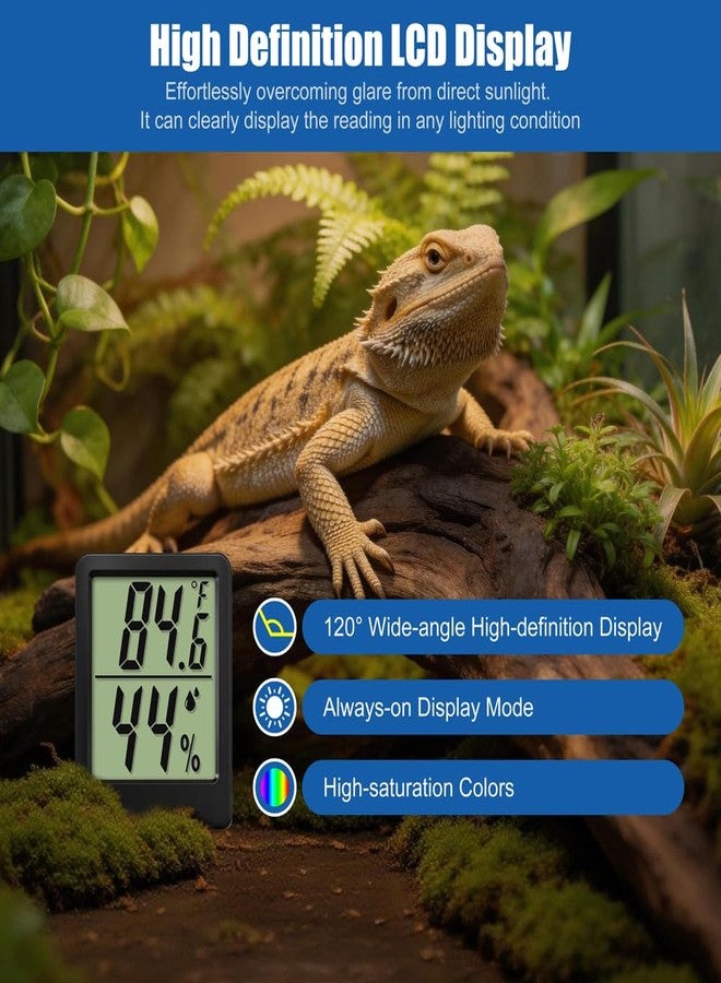 Novique Reptile Thermometer Hygrometer LCD Digital Terrarium Thermometer and Humidity Gauge 2-in-1 Temperature and Humidity Monitor for Reptile Snake Tank Accessories Pet Rearing Box Bearded Dragon - Image 3