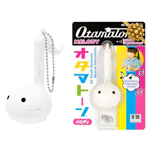 Otamatone [Melody Series Japanese Electronic [MINI Size] Musical Instrument [11 Pre-Programmed Songs] Portable Synthesizer from Japan by Cube/Maywa Denki [English Instruction], White - Image 1