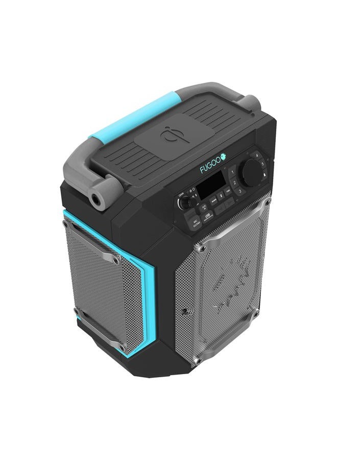FUGOO Traveler | Portable Indoor/Outdoor Bluetooth Speaker | 100W, 7-Inch Sub, 48 Hour Playtime | 270 Degree Audio | IPX4 Water Resistant | Use as PA System – Mic/Guitar Input & USB Port  - Image 3