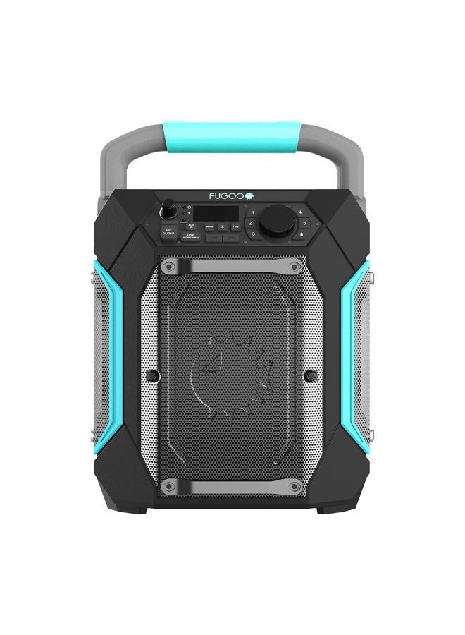 FUGOO Traveler | Portable Indoor/Outdoor Bluetooth Speaker | 100W, 7-Inch Sub, 48 Hour Playtime | 270 Degree Audio | IPX4 Water Resistant | Use as PA System – Mic/Guitar Input & USB Port  - Image 2