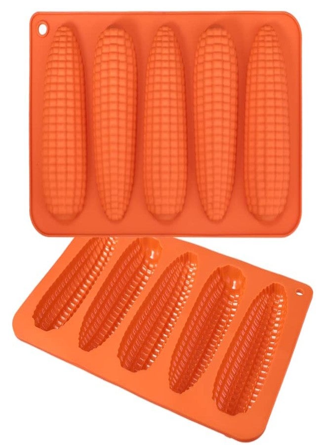 Webake Corn Stick Bread Pan Set of 2, Silicone Corn Cob Bread Molds for Baking Corn Dog Pan Cornbread Southern Corn Sticks - Image 2