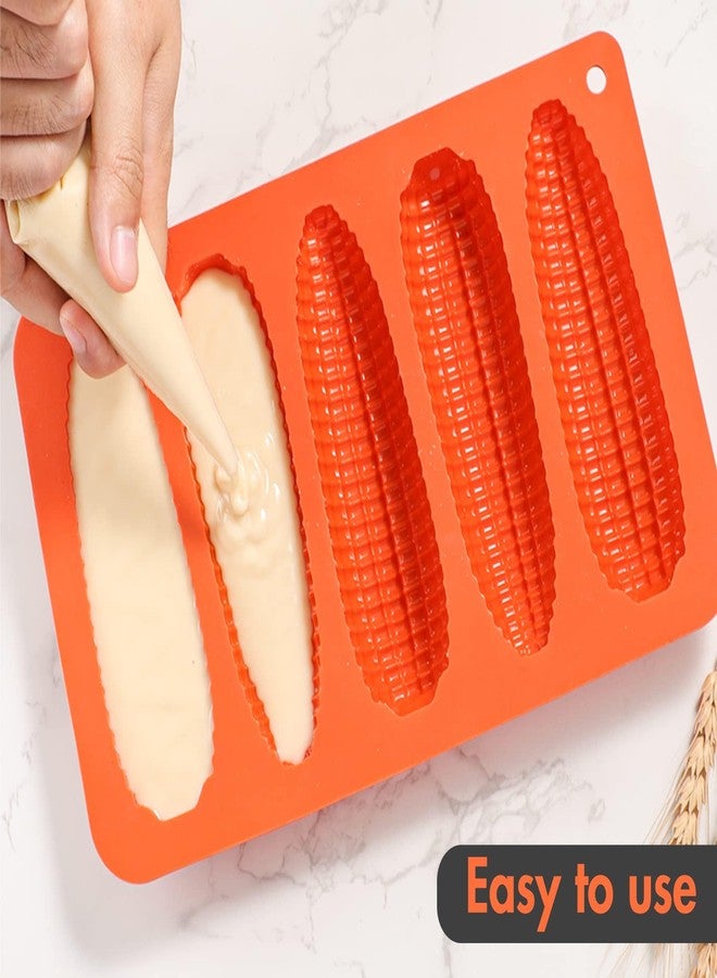 Webake Corn Stick Bread Pan Set of 2, Silicone Corn Cob Bread Molds for Baking Corn Dog Pan Cornbread Southern Corn Sticks - Image 5
