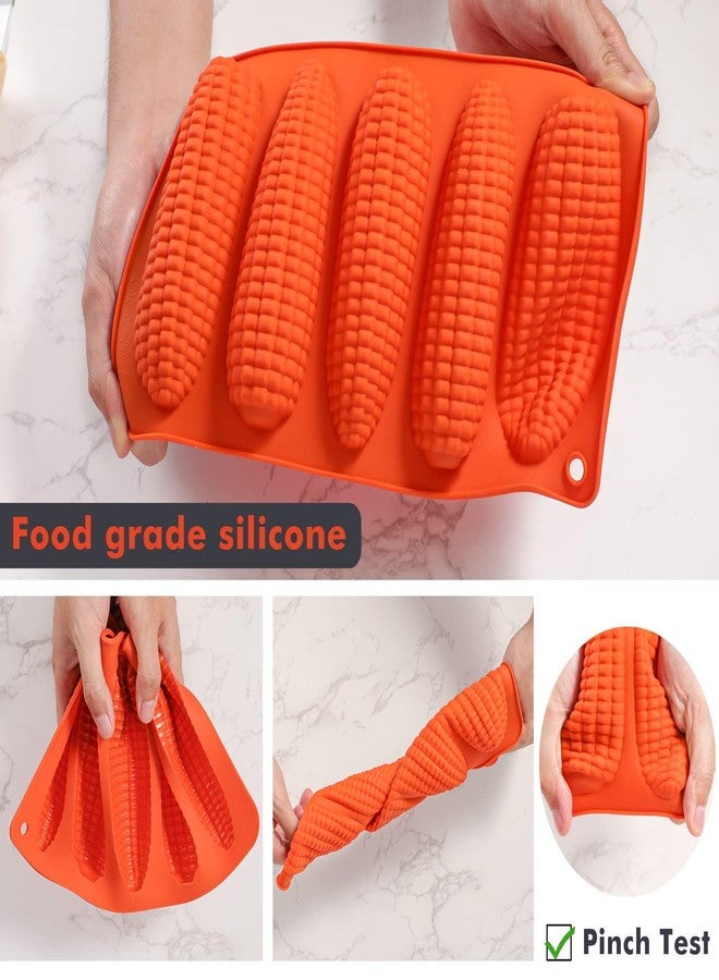 Webake Corn Stick Bread Pan Set of 2, Silicone Corn Cob Bread Molds for Baking Corn Dog Pan Cornbread Southern Corn Sticks - Image 4