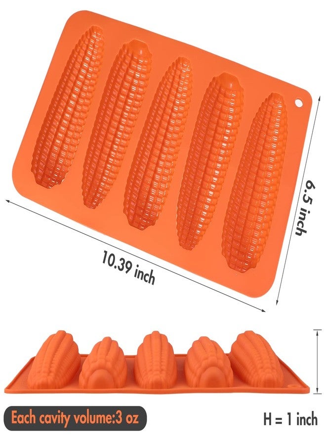 Webake Corn Stick Bread Pan Set of 2, Silicone Corn Cob Bread Molds for Baking Corn Dog Pan Cornbread Southern Corn Sticks - Image 3